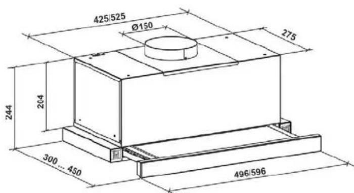 Gurari GCH B 135 IS 60 N - Disegno di dimensioni - 1