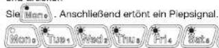 Yard Force Classic 500B - Schritt 2 - Wochentag einstellen - 1