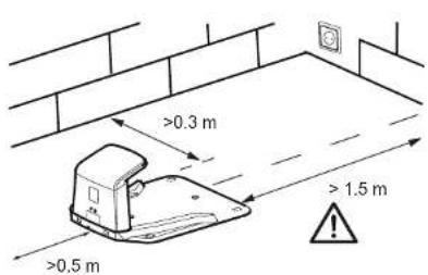 Yard Force Classic 500B - Placing the docking station - 1