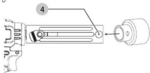 DEWALT DCE151 - Choosing and Attaching a Bushing (Fig. B) - 1