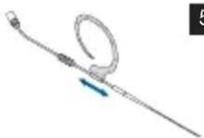 AKG HC 81 MD - Attaching the ear hook microphone - 9
