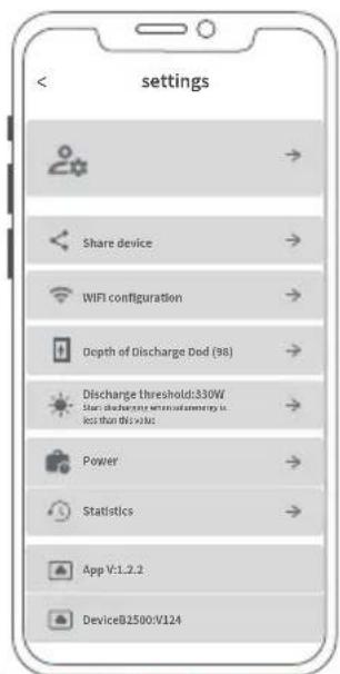 Marstek B2500 - App settings - 1