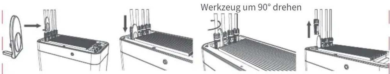 Marstek B2500 - Entfernen des Kabels: - 1