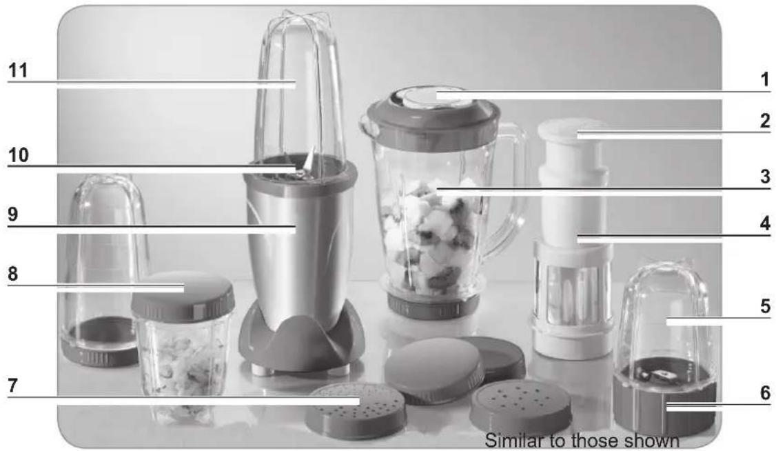 Gourmetmaxx 13995 - Items supplied and device overview - 1