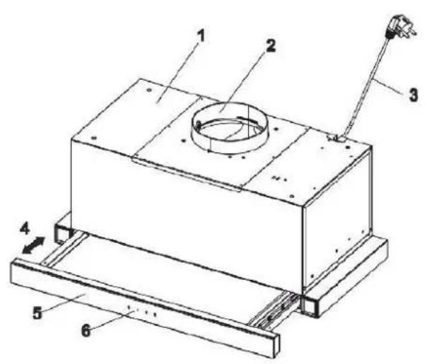 Gurari GCH B 117 - Prvky digestoře - 1