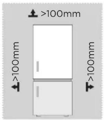 MIDEA MERB276FGE02A - Dimensiones y espacios libres - 1