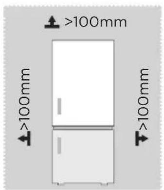 MIDEA MERB276FGE02A - Dimensioni e spazi - 1