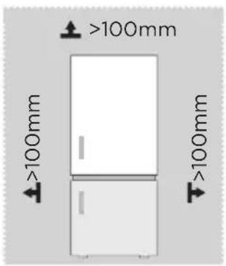 MIDEA MERB276FGE02A - Matmenys ir atstumai - 1