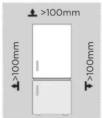 MIDEA MERB276FGE02A - Përmasat dhe hapësirat - 1
