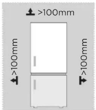 MIDEA MERB276FGE02A - Dimensions et dégagements - 1