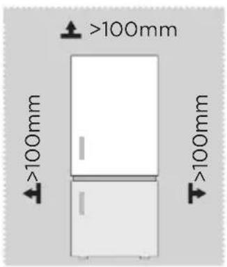 MIDEA MERB276FGE02A - Izmēri un attālumi - 1
