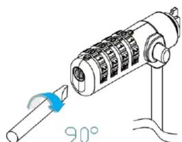 StarTech.com SSTDC4D-LAPTOP-LOCK - Modifier le code de combinaison - 1