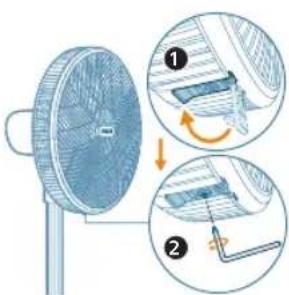 PHILIPS CX3550 - Montering af ventilatoren - 2