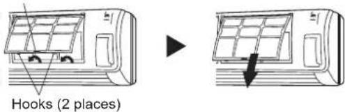 FUJITSU ASYE09GACH - Remove the intake grille and the air filter. - 3