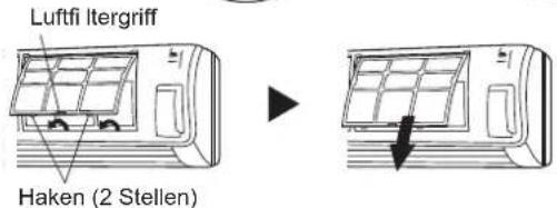 FUJITSU ASYE09GACH - Entfernen des Ansauggitters und den Luftfilter. - 3