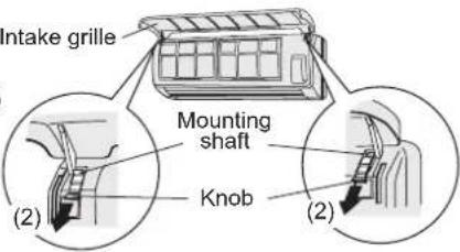 FUJITSU ASYE09GACH - Remove the intake grille and the air filter. - 2