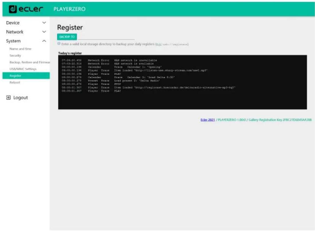 Ecler PLAYER ONE - REGISTER (REGISTRE) - 1