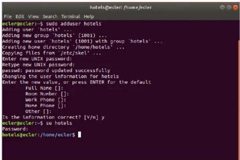 Ecler PLAYER ONE - CRÉATION D'UTILISATEURS SOUS LINUX - 2