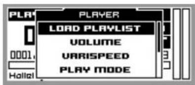 Ecler DUO-NET PLAYER - Menu du lecteur - 1