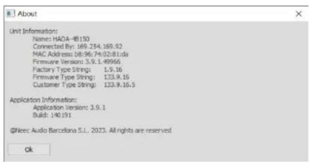 Ecler HADA-4B150 - Help (aide) - 2