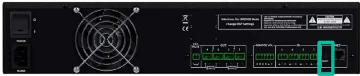 Ecler HADA-4B150 - Reset (reinitialisation) - 1