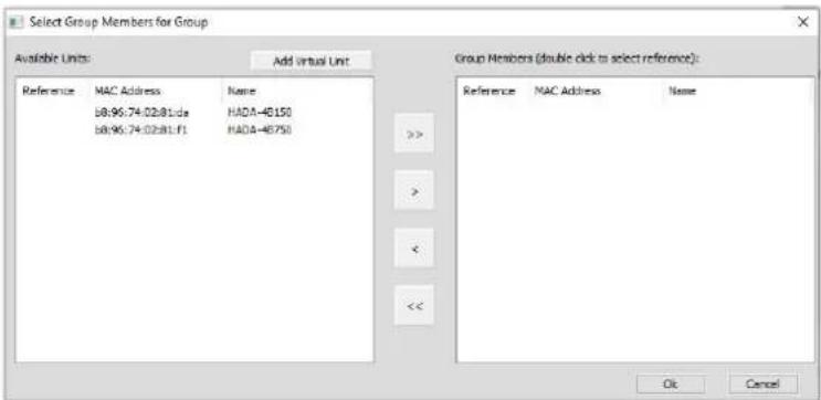 Ecler HADA-4B150 - Cliquez sur Select pour ajouter d'autres unités au même groupe. - 2