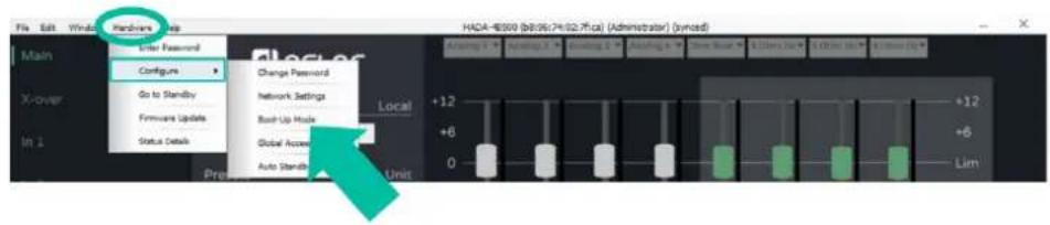 Ecler HADA-4B150 - Boot-up Mode (mode de démarrage) - 1