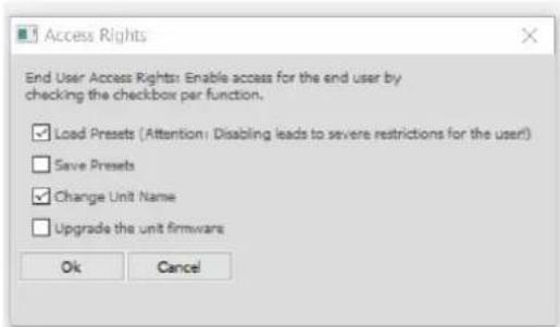 Ecler HADA-4B150 - Global Access Rights (Droits d'accès globaux) - 2