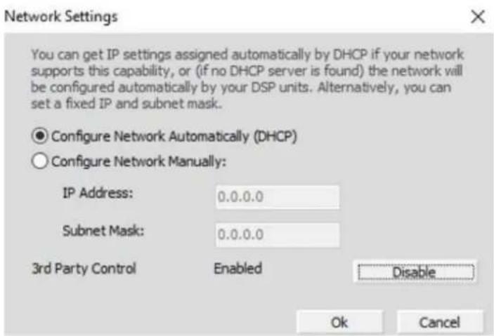 Ecler HADA-4B750 - Network Settings (paramètres réseau) - 4
