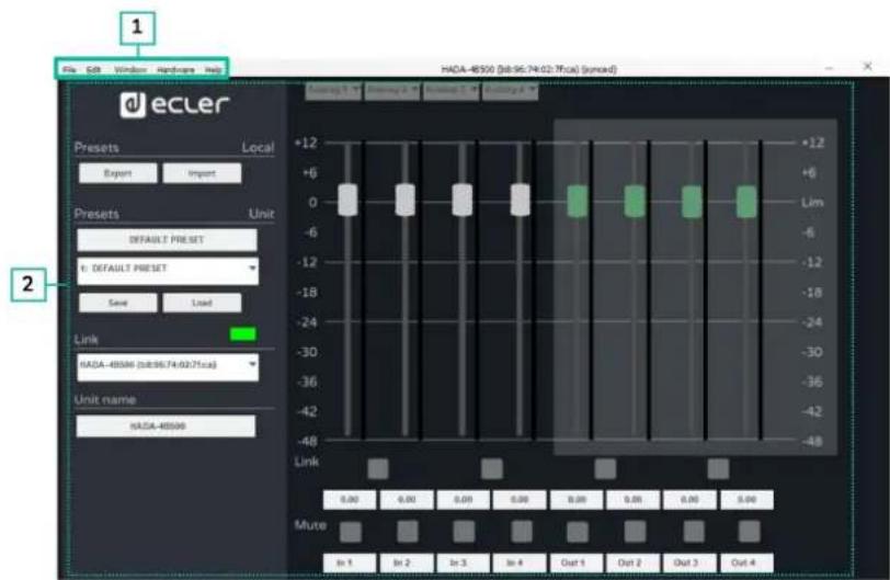 Ecler HADA-4B750 - Configuration d'appareil - 3