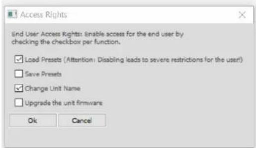 Ecler HADA-4B750 - Global Access Rights (Droits d'accès globaux) - 2