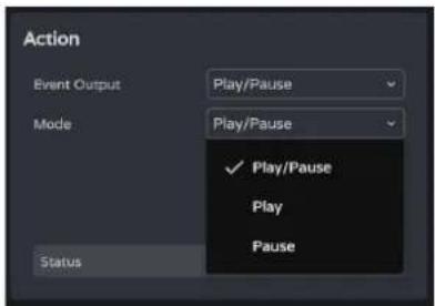 Ecler VIDA-24Q - Action Play/Pause : - 1