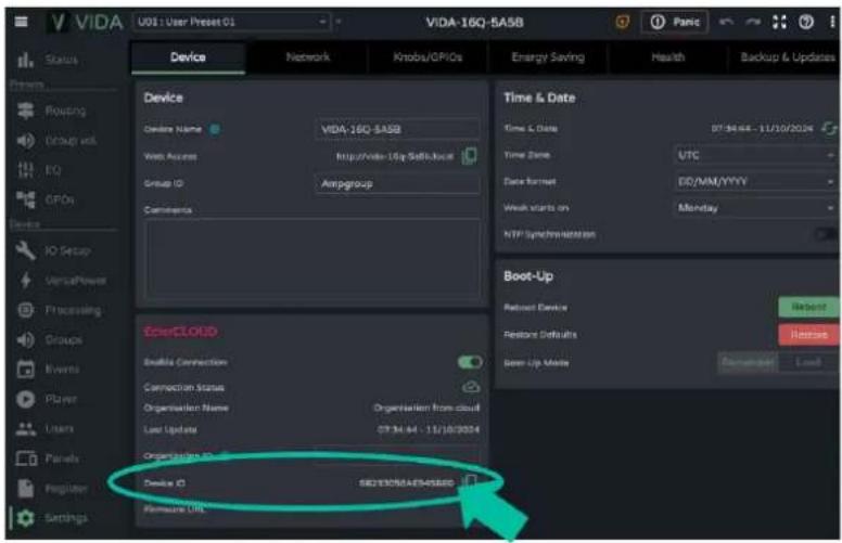 Ecler VIDA-24Q - Méthode 1 : ajouter un appareil à partir d'EclerCLOUD - 3