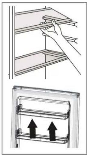 Wisberg WBKK55DB - - Installing the door compartments - 1