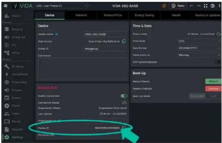 Ecler VIDA-16Q - Méthode 1 : ajouter un appareil à partir d'EclerCLOUD - 3