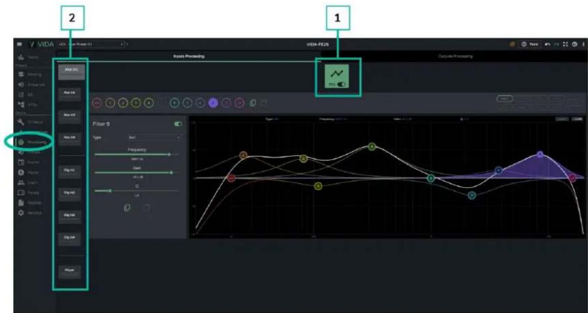 Ecler VIDA-16Q - INPUTS PROCESSING - 1