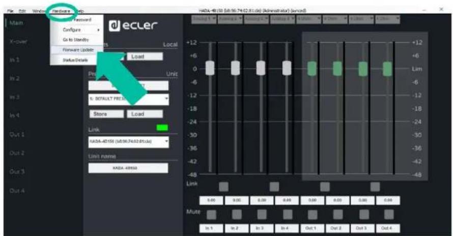 Ecler HADA-4B400 - Firmware update (mise à jour du firmware) - 1