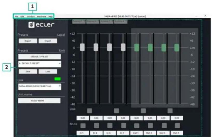 Ecler HADA-4B400 - Configuration d'appareil - 3