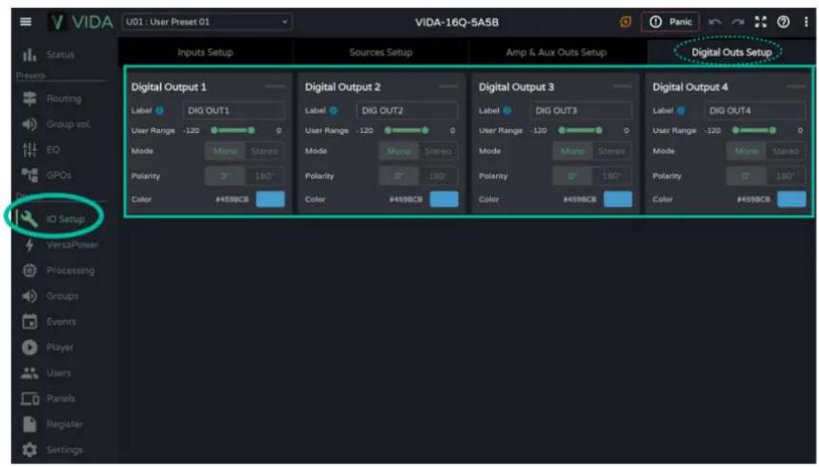 Ecler VIDA-48Q - DIGITAL OUTS SETUP (CONFIGURATION DES SORTIES NUMERIQUES) - 2