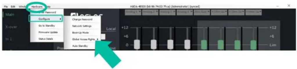 Ecler HADA-4B500 - Global Access Rights (Droits d'accès globaux) - 1