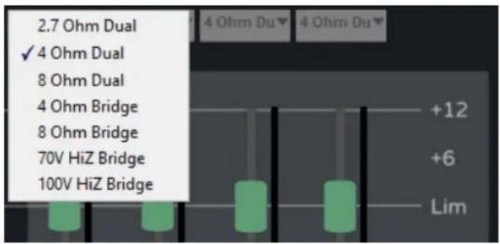 Ecler HADA-4B500 - Output Mode (mode de sortie) - 1