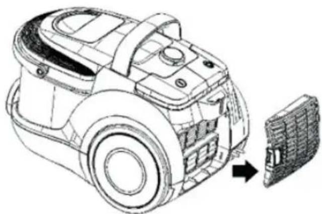 UFESA AP5150 - Sustitución del filtro de escape - 1