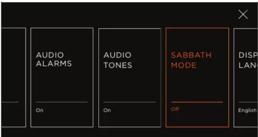 Fisher & Paykel OS30SDTDB1 - Pendant l'utilisation du mode sabbat - 1