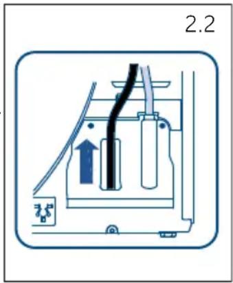 HOOVER HDY7 H9A3BCEX-S - Ulkopuolelle liitetty viemäriputki - 1