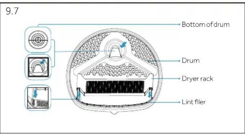 HOOVER HDY7 H9A3BCEX-S - Use dryer rack (optional) - 1