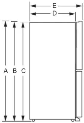 Café CXE22DM5PS5 - DIMENSIONS - CQE Models - 1