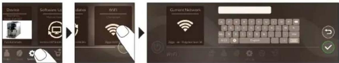 SAECO Xelsis Deluxe SM8782 - Sådan tilslutter du til Wi-Fi - 1