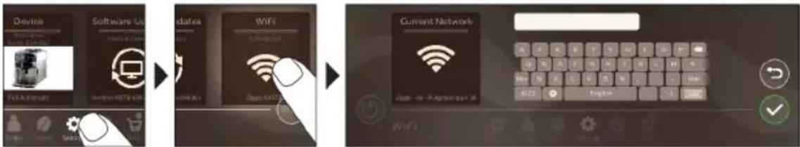 SAECO Xelsis Deluxe SM8782 - Prisijungimas prie „Wi-Fi“ - 1