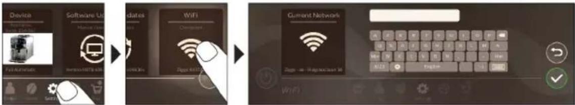 SAECO Xelsis Deluxe SM8782 - Podłączanie do sieci Wi-Fi - 1