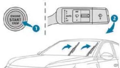 PEUGEOT E-5008 (2024) - Position particulière des essuie-vitres avant - 2